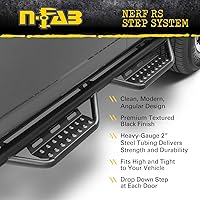 Vista 4 de N-Fab Nerf Steps RS Negro texturizado, rueda a rueda 507416412 Compatible con Jeep Wrangler JK 2007-2018 de 4 puertas, SRW Gas