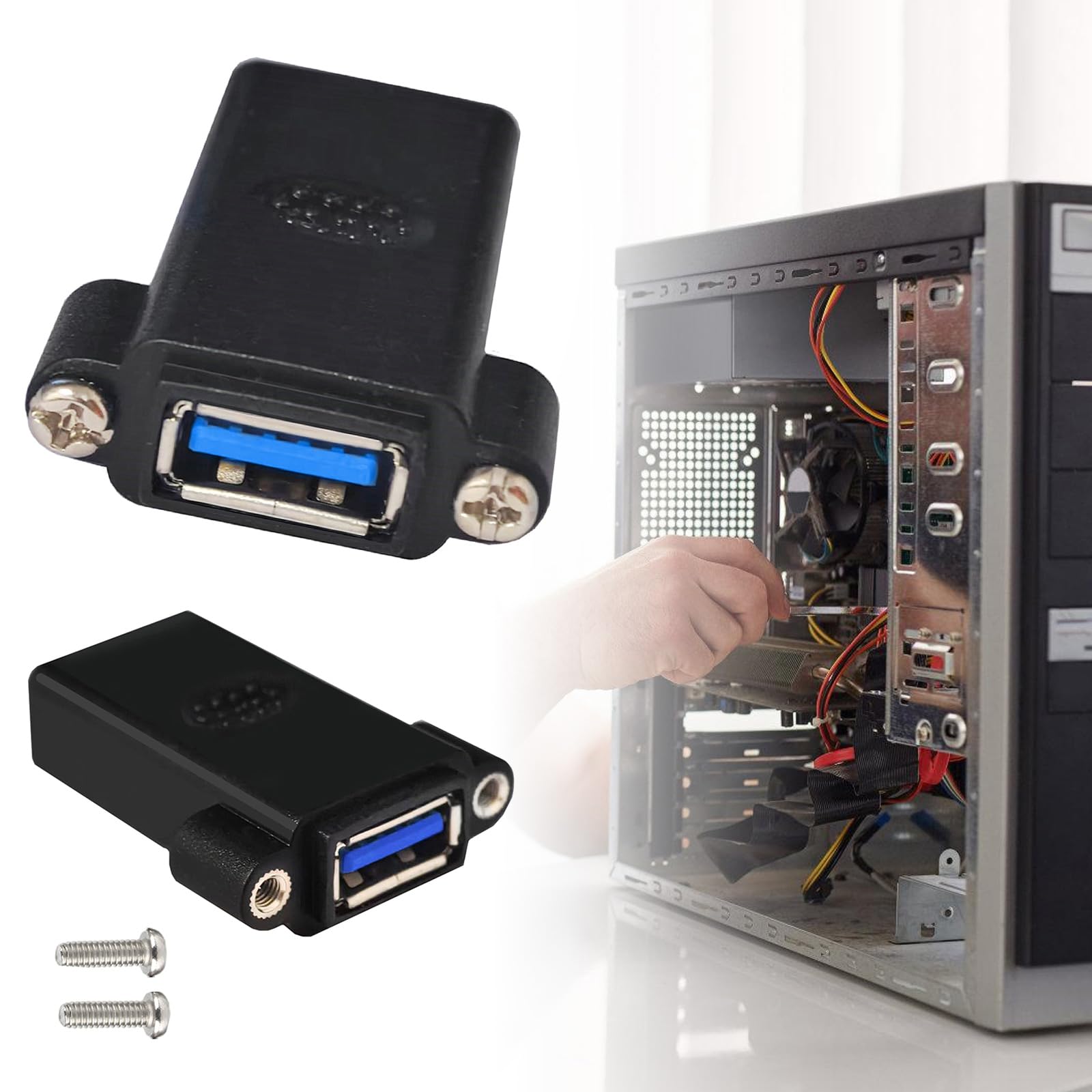 Adattatore USB 3.0 Femmina-Femmina - Montaggio A Pannello, Lega Di Zinco, Plug And Play