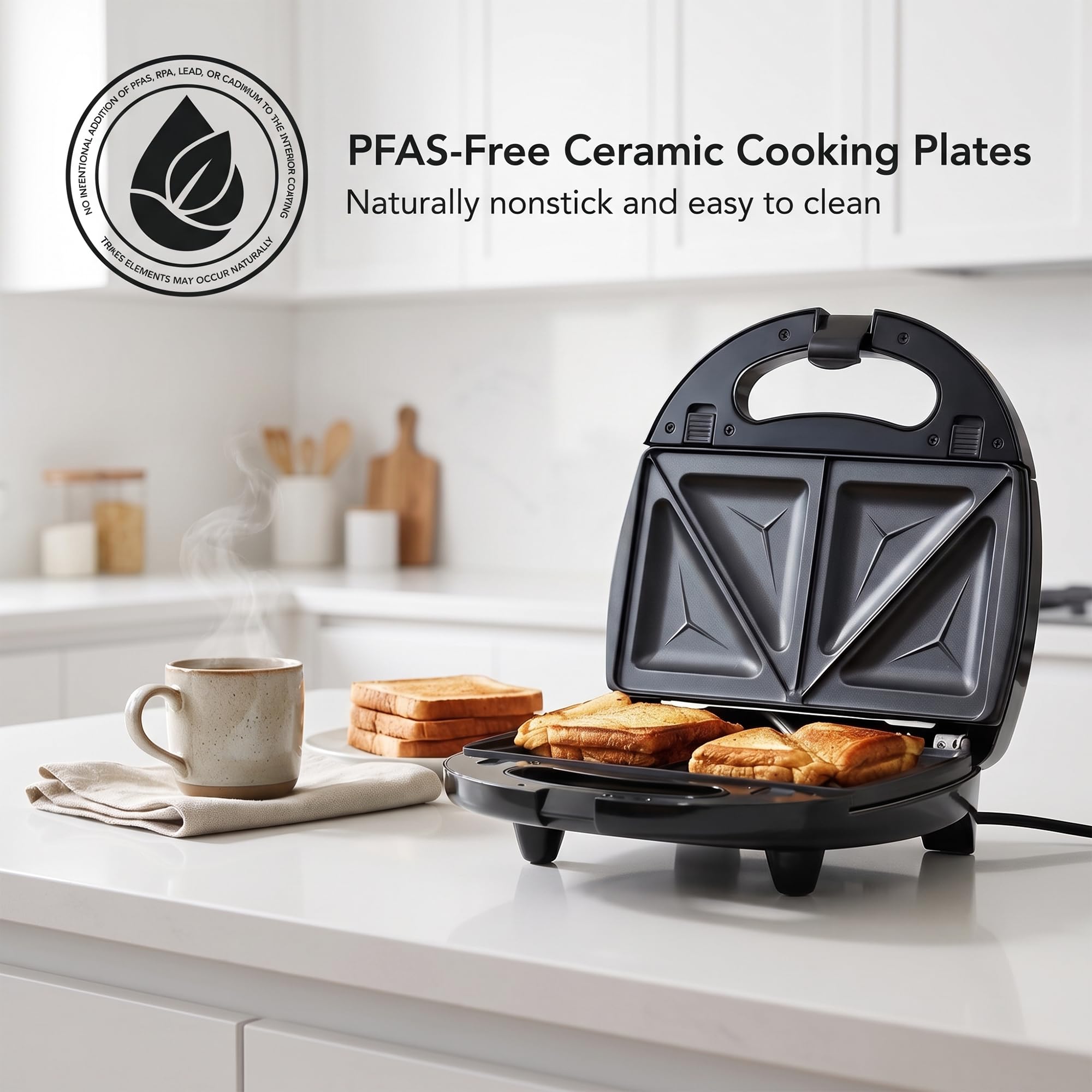 OVENTE 3-in-1 Sandwich Maker - Waffle & Grill -7