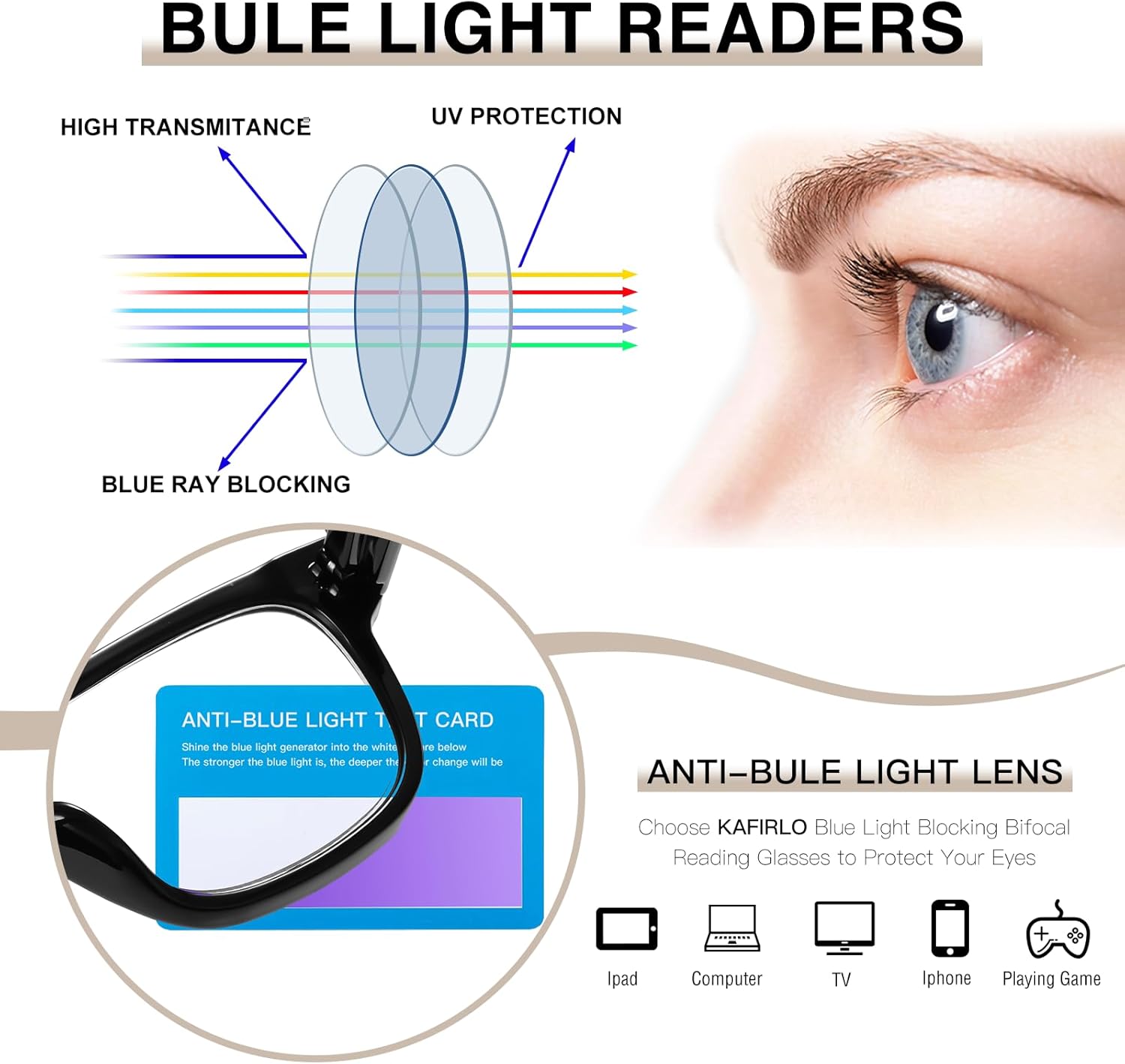 3 Pack Premium Reading Glasses Men, Blue Light Blocking Fashion Computer Readers Spring Hinge Eyeglasses for Men - Image 6