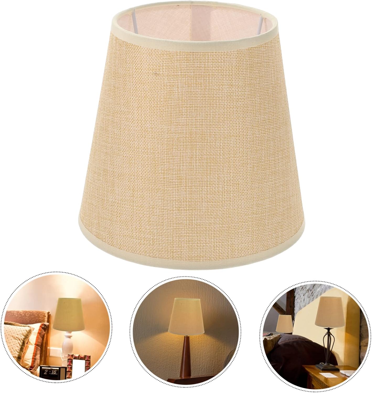 Elegant Linen Fabric Lampshade for Desk Lamp Modern Light Shade Lamp Cover