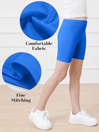 Miniatura 2 de Resinta Paquete de 6 pantalones cortos de ciclismo para niñas, ropa de verano, multicolor