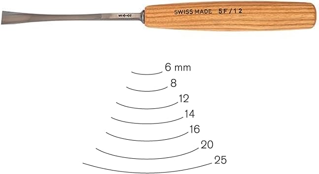 Pfeil "Swiss Made" 25Mm, Gouge, Fishtail, #5 Sweep