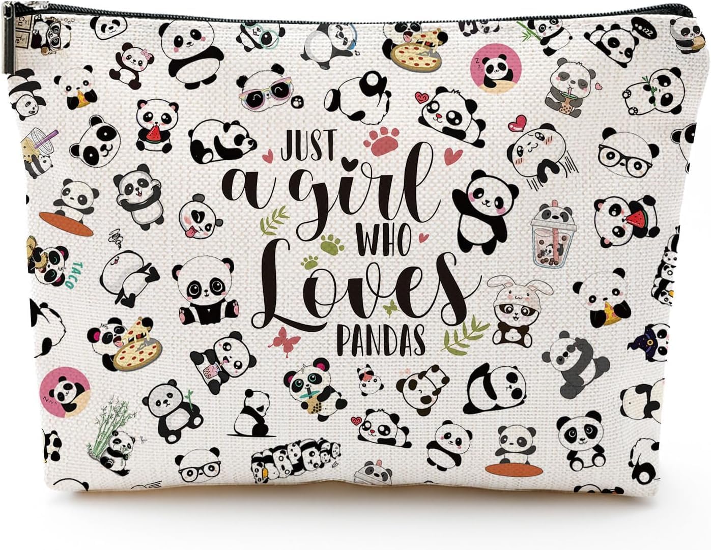 Panda Makeup Bag for Women, Funny Cartoon Cute Cosmetic Bags, Decor Birthday Christmas Gifts for Daughter BFF Friend Bestie Sister