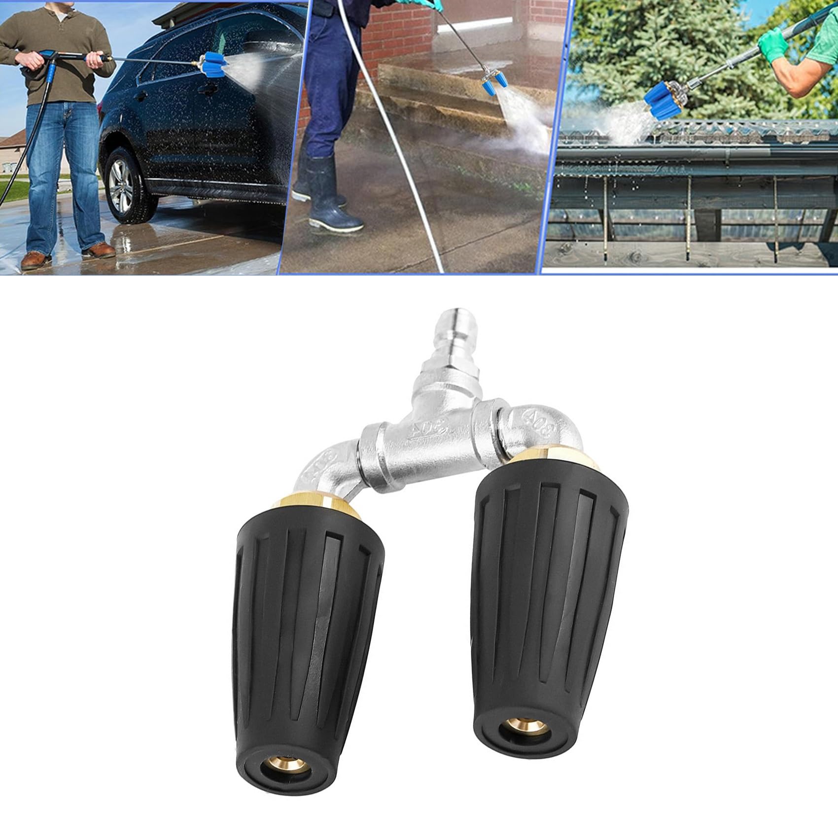 Buse turbo double pour nettoyeur haute pression rotative à 360 degrés en céramique