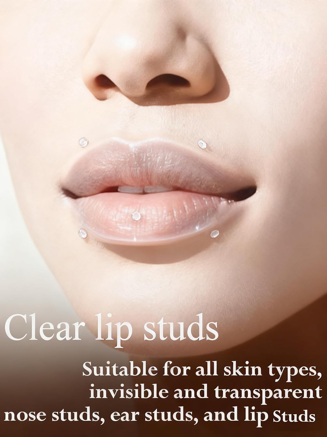 18G 16G Flat Back Clear Earrings for Sports Nose Studs Silicone Plastic tragus conch cartilage Retainers Monroe Medusa Lip Ring Stud Labret Piercing for Work Surgery 6mm 7mm 8mm 9mm 10mm 12mm - Image 5