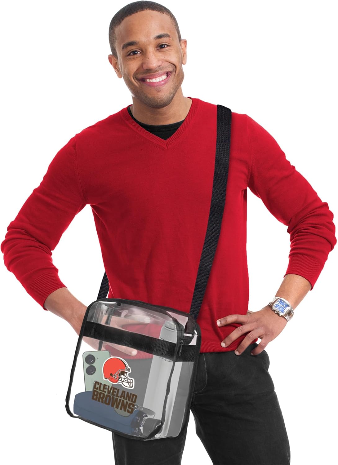 Littlearth NFL Chicago Bears Clear Crossbody Carryall