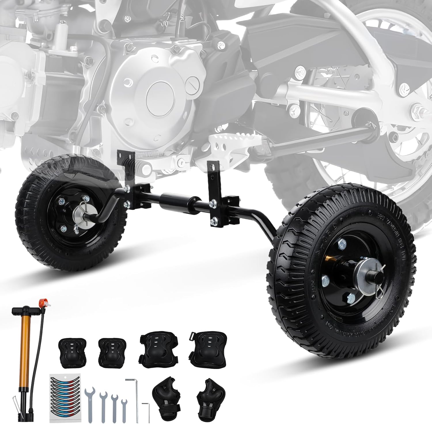 Dirt Pit Bike Training Wheels Adjustable Universal for CRF50 TTR 50 110 90 PW50 MX350 MX125 MX400 MX500 XR50 CRF125F SYX 50cc-125cc SX 50 Mini Bike Motorcycle