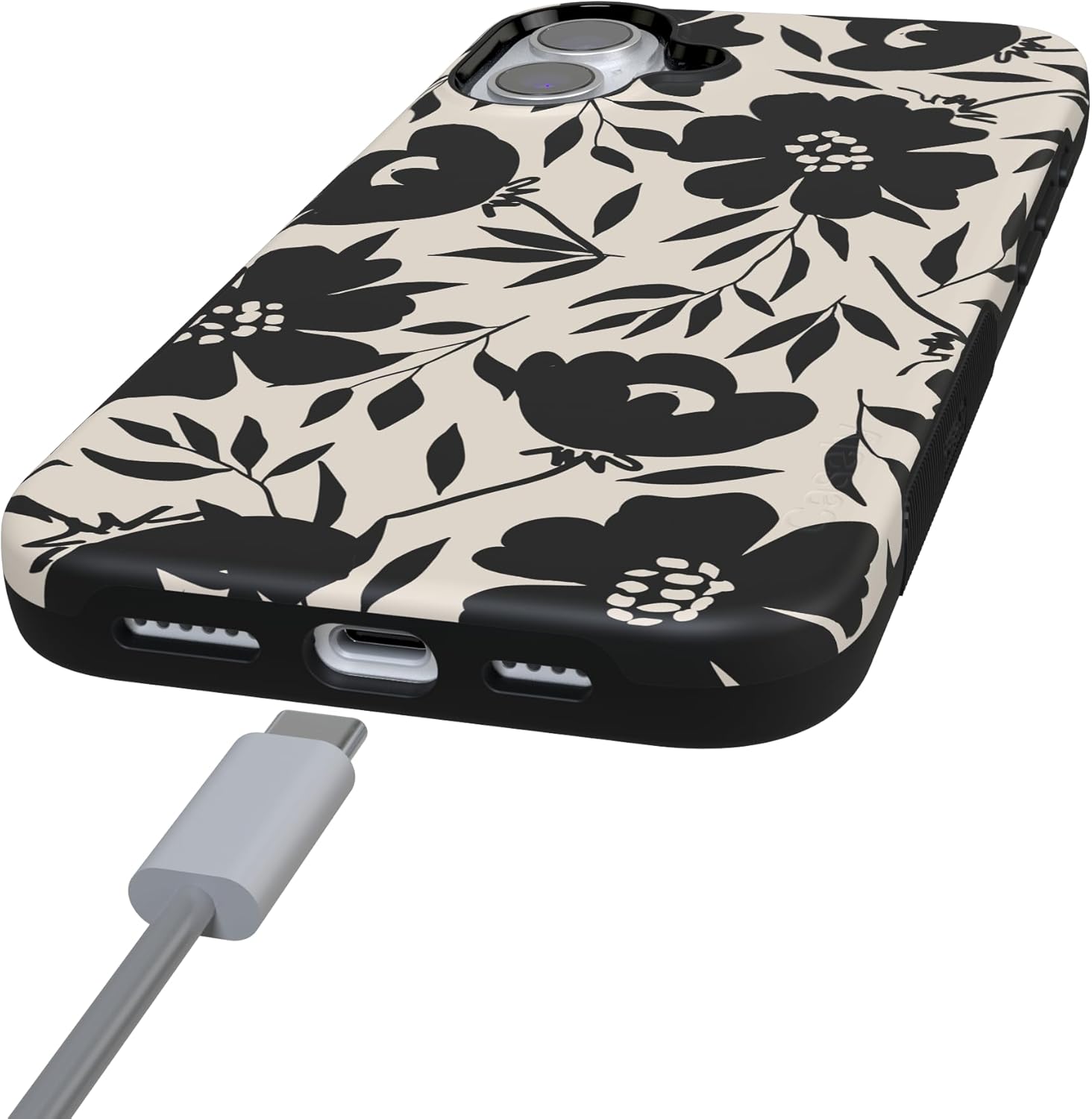 Casely iPhone 16 Case | Dark Fantasy | Contrast Floral | Bold Protective Design | MagSafe Compatible Design - Image 7