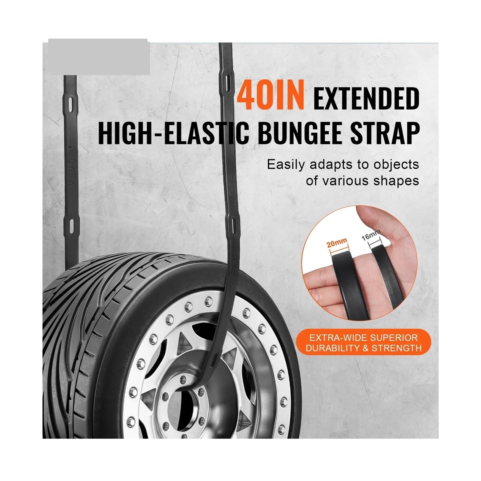 Cinghia di fissaggio, 4 corde elastiche elastiche con ganci a S in acciaio, for biciclette piatte, for auto, bagagli, portapacchi, camion.