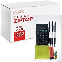 Vista 14 de Dirose Bolsas de polietileno con cierre resellable con cremallera, 6 x 6 pulgadas (1000 unidades), 4 mil, plástico transparente resellable