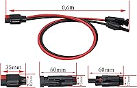 Vista 4 de Conector 10AWG (M-C-4) a (an-der-Son) Conector de cable de panel solar de alimentación hembra, conector solar a puerto de anuncios para Goal Zero