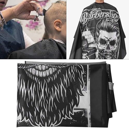 Miniatura 7 de ZJchao Capas para el cabello, capa de peluquería profesional, delantal de corte de pelo ajustable para peluquería casera