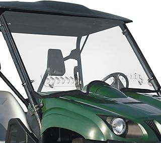 KEMIMOTO Sliding Vented Windshield Compatible with Rhino 450 2006-2008, Rhino 660 2004-2007, Rhino 700 2008-2013 Scratch-resistant Front Full Windshield Heavy Duty