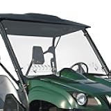 Sliding Vented Windshield Compatible with Rhino 450 2006-2008, Rhino 660 2004-2007, Rhino 700 2008-2013 Scratch-resistant Front Full Windshield Heavy Duty