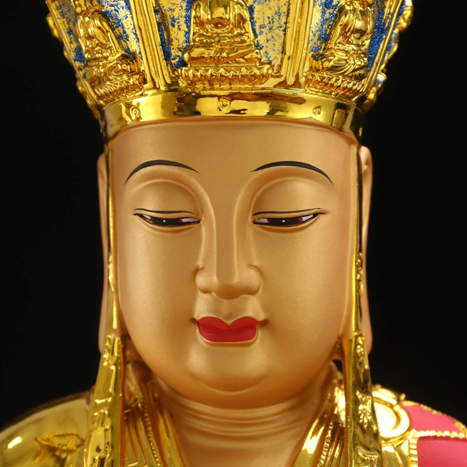 For el hogar, oficina, escritorio, mesa, decoración del baño, estatuas de Buda, decoración del hogar, resina, estatua de Buda TangSeng, adornos de Feng Shui de 21,6/25,6 pulgadas, la mejor estatua int
