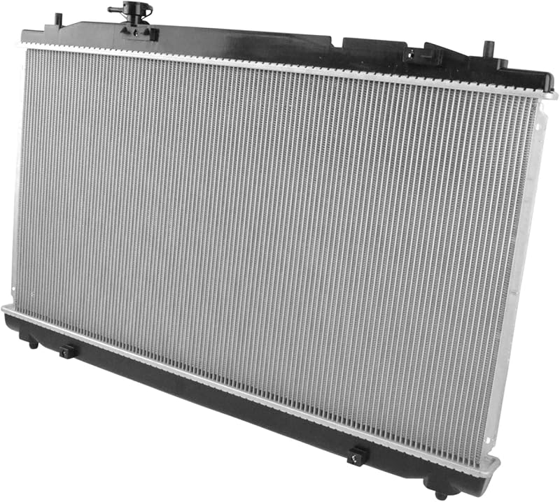 TRQ Radiator Assembly Aluminum Core Plastic Tank | For 2005-2012 Toyota Avalon 2007-2011 Camry V6 3.5L Without Tow Package 2009-2016 Venza V6 3.5L Without Tow Package CU2817