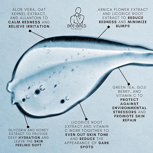 Miniatura 5 de Bee Bald Paquete de 3 bálsamo curativo para después del afeitado HEAL calma y calma inmediatamente la piel dañada, trata golpes, enrojecimiento,