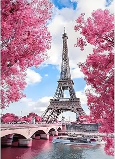 hill froeistung 5D Flower Diamond Art Painting Kits for Adults,Landscape Diamond dots,DIY Full Drill Diamond Art Painting Set for Home Wall Decor Gifts (12X16 inch)