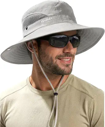  Mens Bucket Sun Hat UPF Protection Wide Brim Breathable Fishing Hat | Quick-Dry, Ventilation Mesh, Soft Sweatband, Summer, Hiking, Gardening, Beach, Outdoor