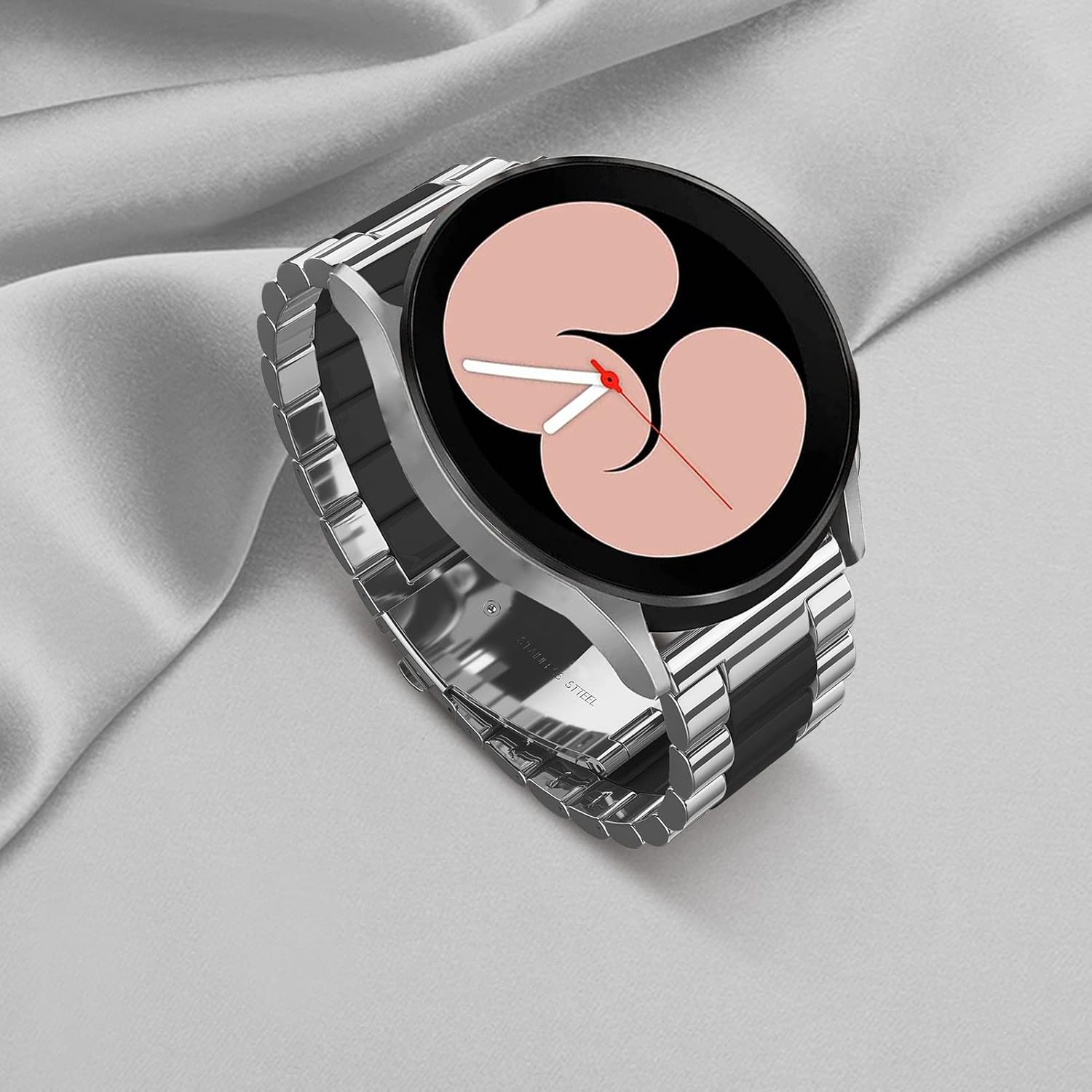 ORIbox 20mm Watch Bands Compatible for Watch Bands, Samsung Galaxy Watch 4 Band, Galaxy Watch Active 2 Bands, Galaxy Watch 4 , Galaxy Watch 3 41mm, Galaxy Watch 42mm, High-Grade Steel and Resin Metal Wristband for Men Women : Cell Phones & Accessories