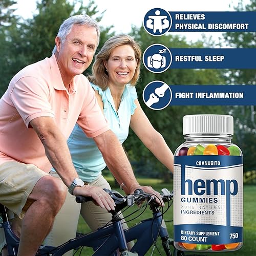 Miniatura 4 de Hemp Gummies Premium 1100 mg - Large Size 80 Count - Natural Edibles Fruity Gummy with Organic Hemp Oil