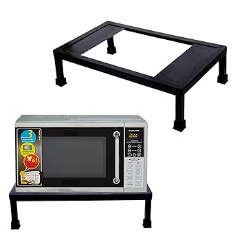Avani MetroBuzz Rubber Support Legs Iron Universal Oven Portable Stand for Kitchen Platform and Shelf - Floor (Up to 30L) - Black