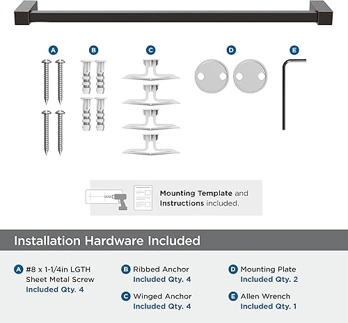 Vista 191 de Amerock BH3608226 Toallero cromado Toallero de 6-1/2 pulgadas (6.496 in) de longitud Monumento Toallero de mano para pared de baño Soporte