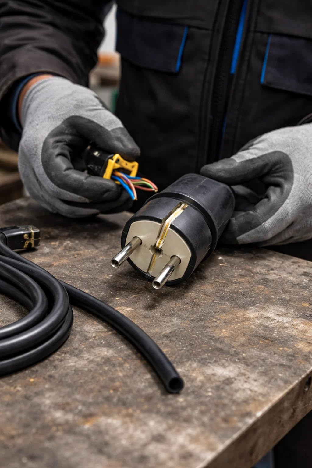 Proalet Monofaze Kauçuk Uzatma Prizi, 16A, 250V, Seyyar Priz, Endüstriyel Kullanıma Uygun, Ağır Hizmet Tipi Elektrik Kablosu, Uzun Ömürlü, Yalıtımlı Priz (Erkek)