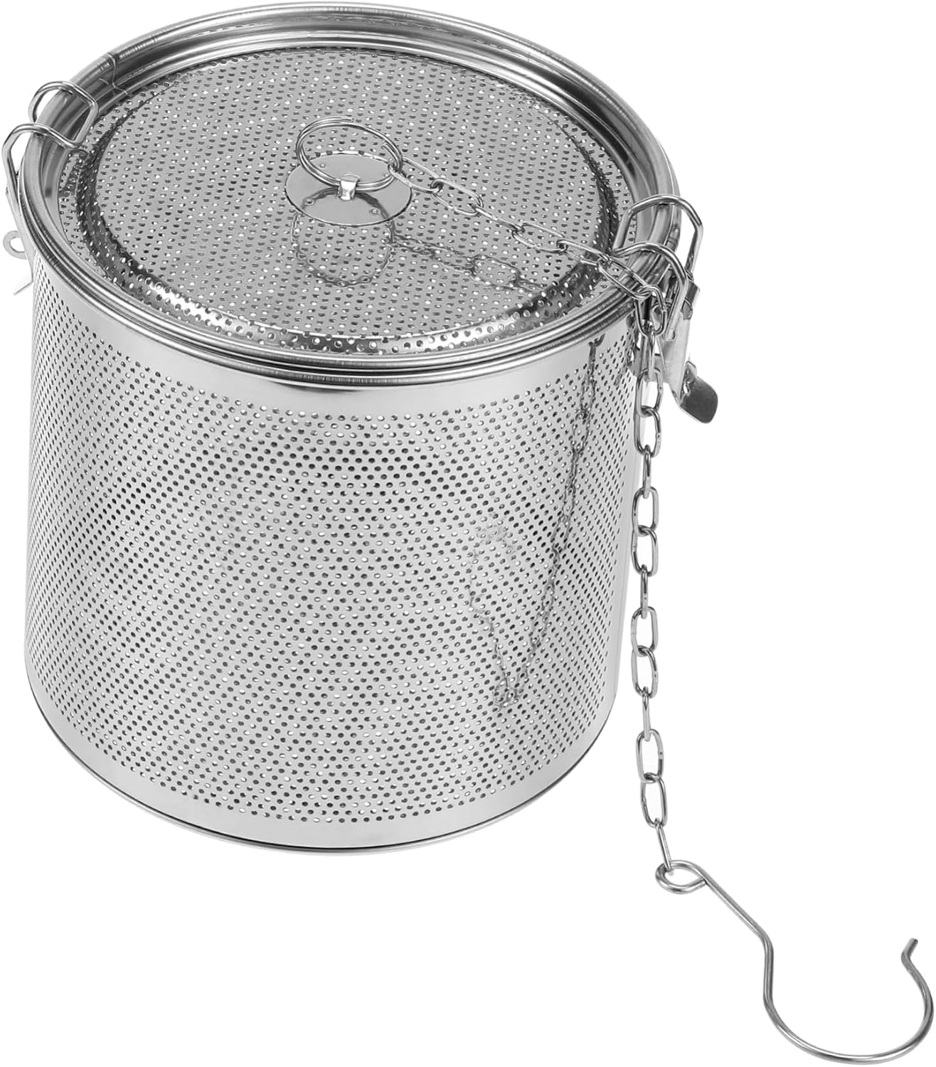 1pc Stainless Steel Spice Filter Hamper Chain Hook Multipurpose Dregs Strainer for Cooking and Tea Making Efficient Mesh Design for Easy Separation Height