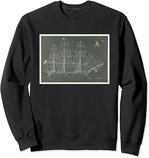 USS Constitution Ship Schematics (1927) Sweatshirt