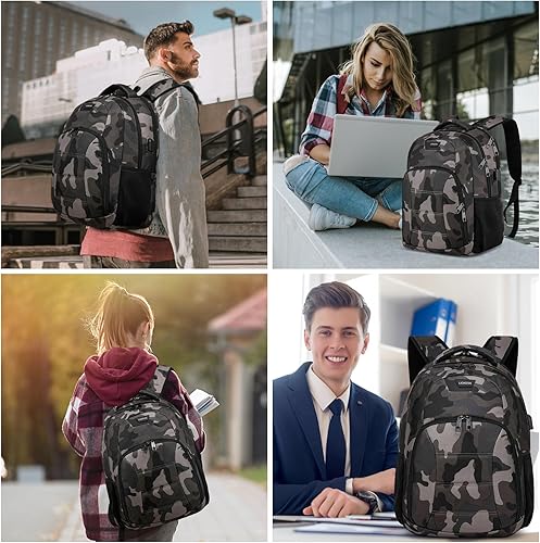 Miniatura 7 de Mochila para laptop, mochila escolar para adolescentes y niños, mochila de viaje de 15.6 pulgadas, grande, resistente al agua, para escuela
