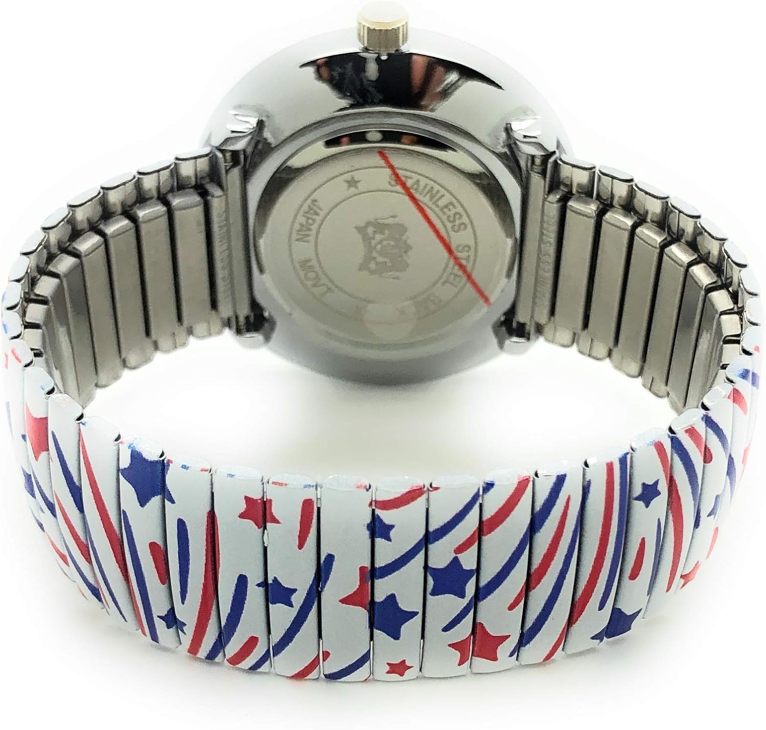 VERSALES Varsales Ladies Novelty USA American Flag Stretch Elastic Band Analog Quartz Fashion Watch