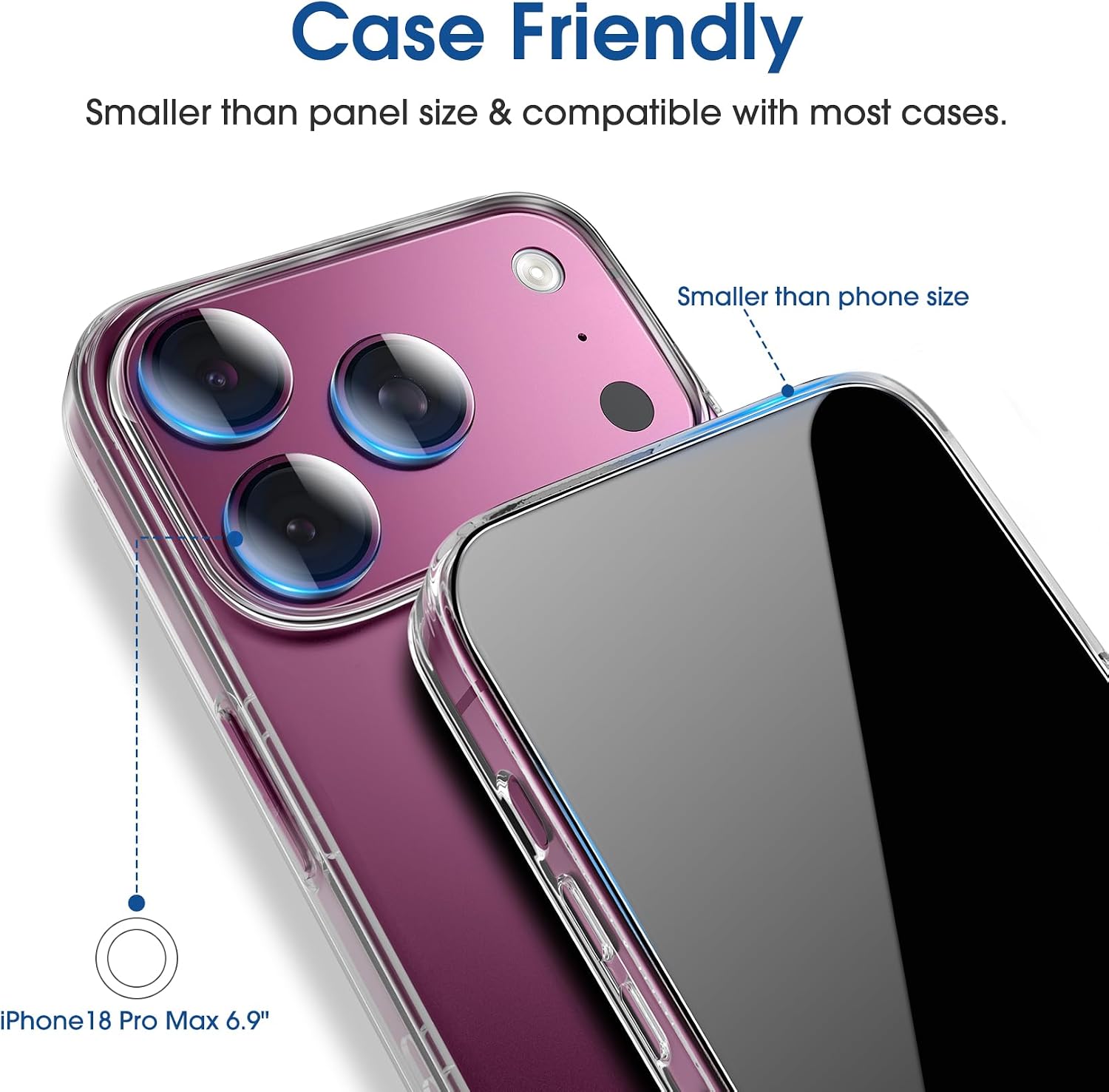 amFilm Magnetic OneTouch for iPhone 18 Pro Max Screen Protector 6.9'' 2026 image 5