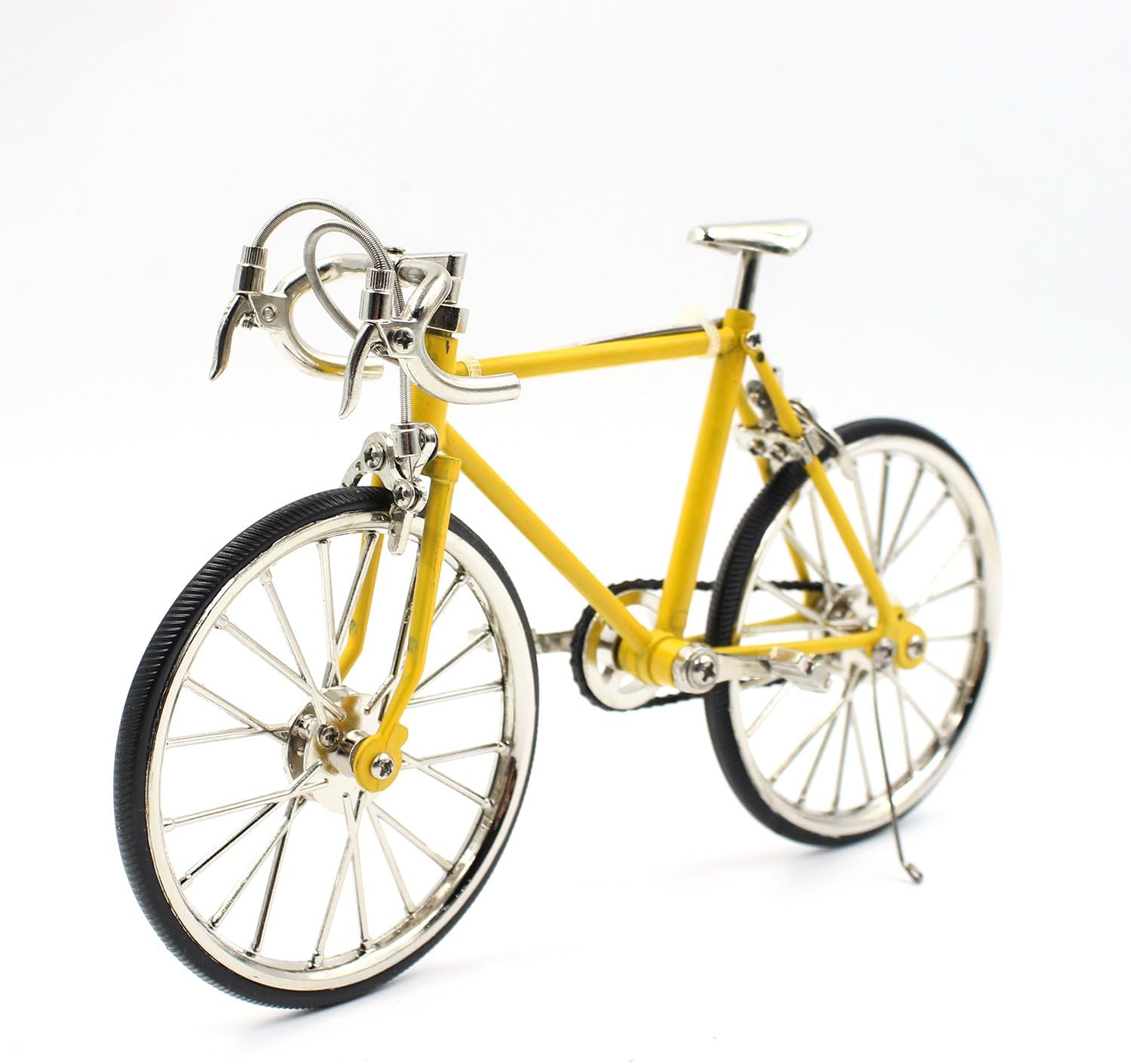 S00104 High Artificial Zinc Alloy Racing Exquisite Bike Bicycle Model Front Yellow