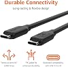 Cable cargador Amazon Basics USB-C a USB-C 4, 40 Gbps, video 8K, 240W, certificado USB-IF, compatible con Thunderbolt 4/3, para Apple iPhone 16/15, iPad, Samsung Galaxy, tablets, laptops, 1 metro, negro 7