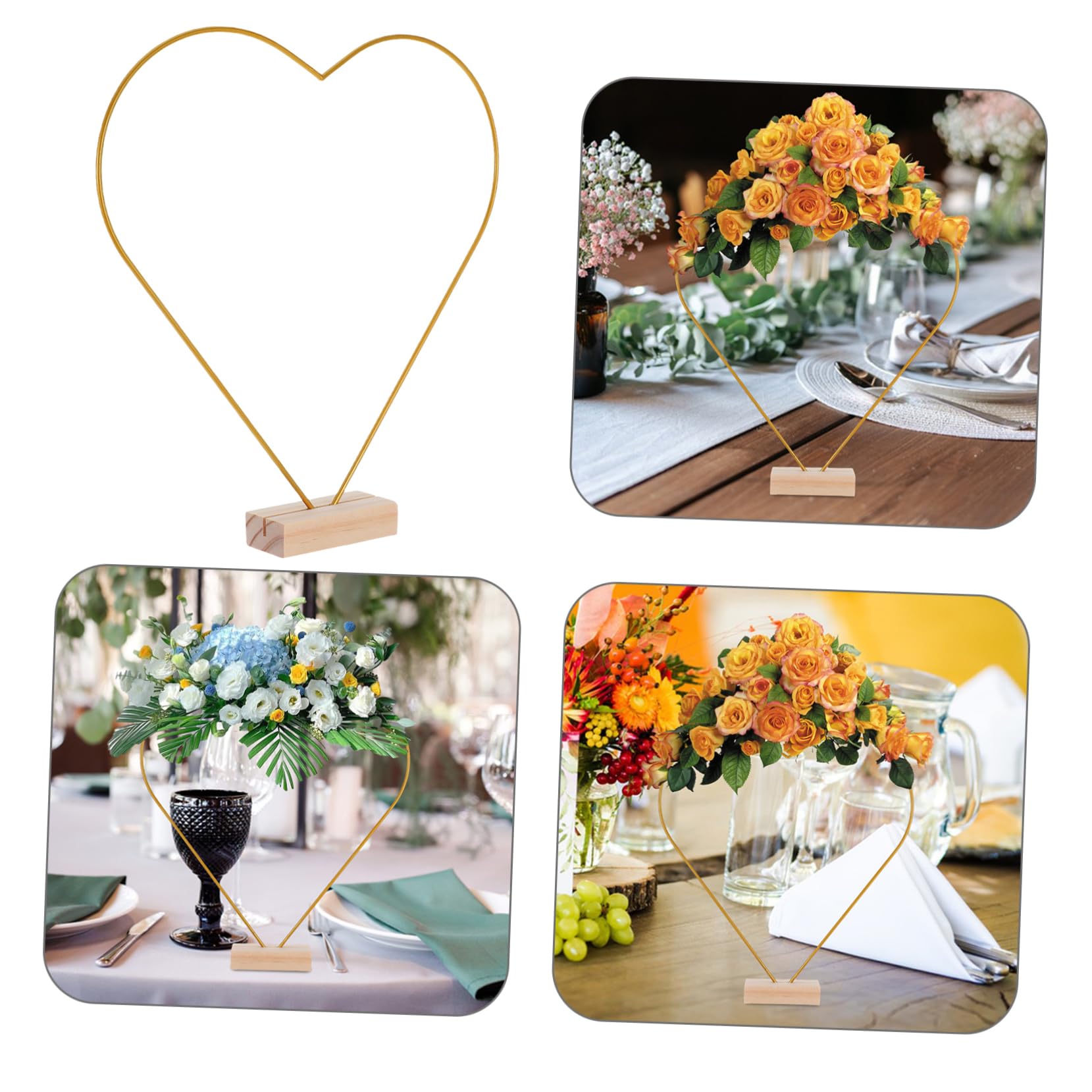 HOOTNEE DIY Wedding Table Decor Metal Floral Hoop Rings Decorations Iron Craft Hoops Home