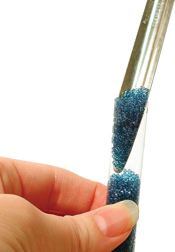 The Beadsmith ScoopEEZ Scoops Beads with Ease Curved Metal Tool with Pointed Tip to Pick Up Beads and Guide into Tubes Great for Cleanup, Storage and Organization
