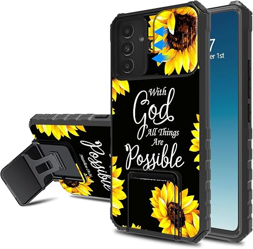 WZCJDHMJ for Samsung Galaxy A16 5G Case with Slide Camera Cover & Built-in Kicks