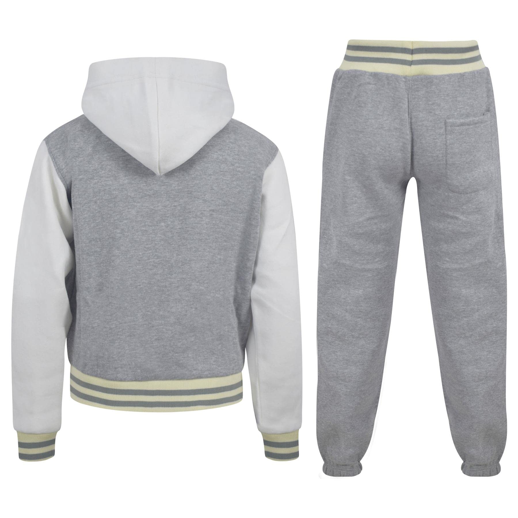 A2Z 4 Kids Baseball Dres B.B Bluza Z Kapturem Z Biegacze R Fashion FOX Kontrast Kurtka Varsity Styl Płaszcz Długie Rękawy Outfit Odzież Sportowa Set Dla Dzieci Dziewczyny Chłopcy Wiek 2-13 lat