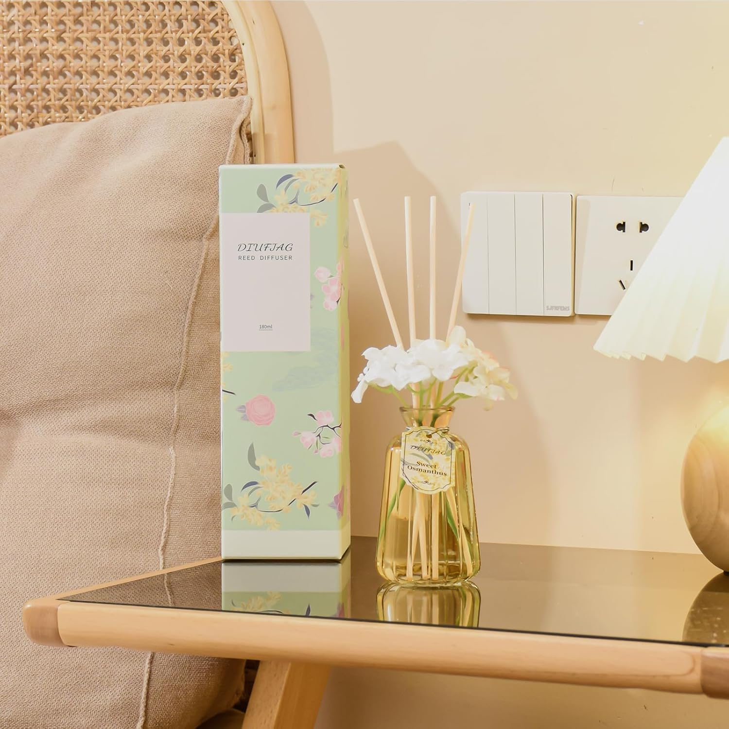 3 Pack Reed diffusers and6.09 oz Osmanthus Scent Diffuser