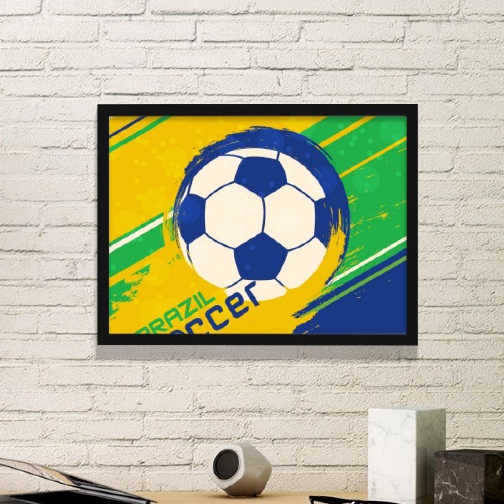 Cadre football Brésil pour décorer un salon ou une chambre d'ado