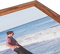 Vista 4 de Marco negro en madera de roble rojo. 1.25 in de ancho.