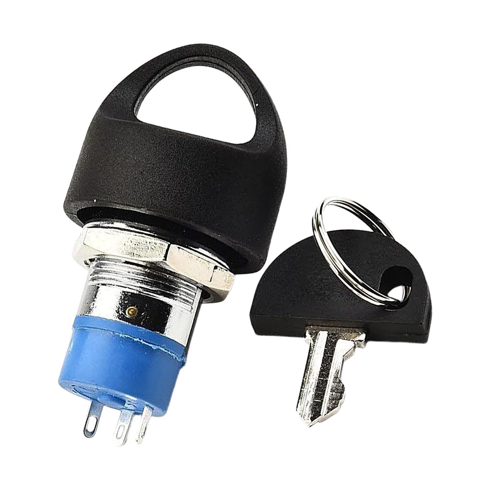 Scooter Ignition Lock - Replacement Parts | Zinc Alloy Ignition Key for Electric Scooter, Security Kit with 2 Buttons, Universal Accessory, Easy Workshop Installation
