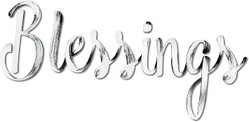 Letter2Word Wall Decor - Blessings Original Word Wall Art, White