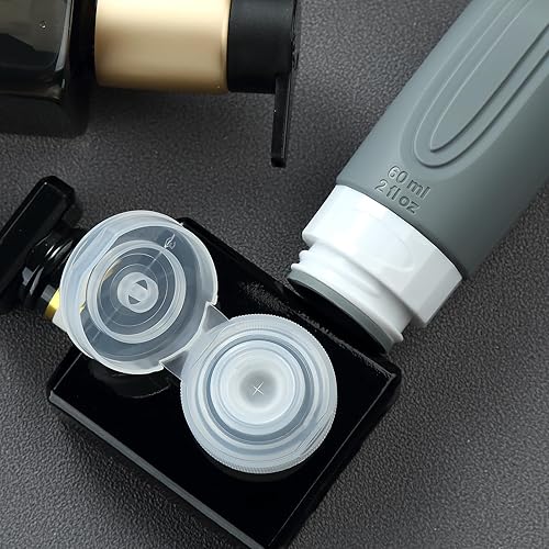 Miniatura 136 de Botellas de viaje para artículos de tocador, aprobados por la Tsa, recipientes de tamaño de viaje de 3 onzas, sin BPA, a prueba de fugas