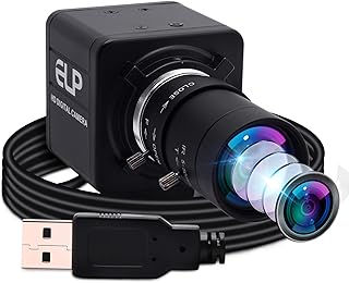 ELP Web Camera 1080P with 5-50mm Zoom Lens,2MP OV4689 60fps Webcam Plug & Play for PC,Desktop,Varifocal FHD Camera USB Support 720p@120fps,360p@260fp Mini Video Conference Camera USBFHD08S-MFV (5-50)