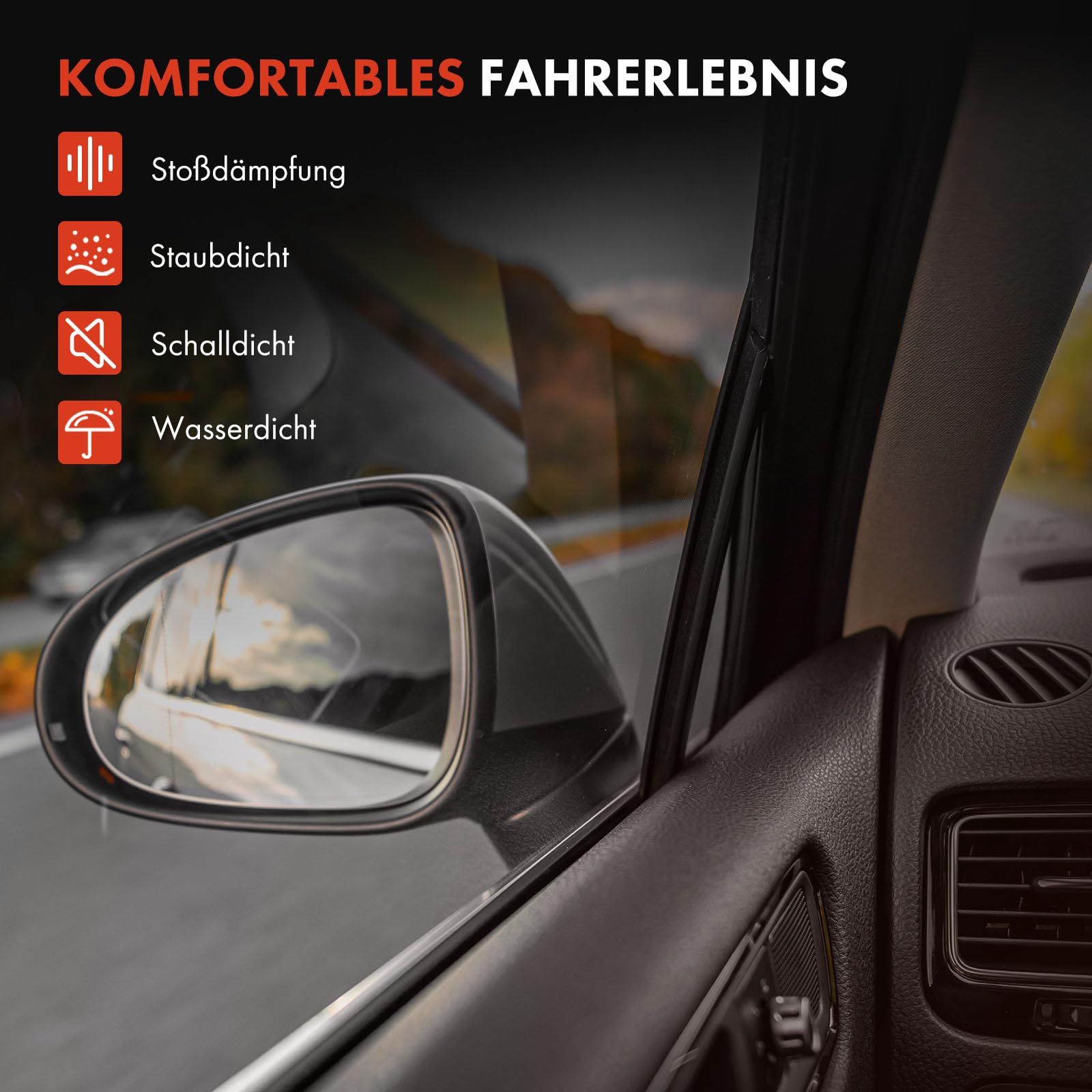 Frankberg Uszczelka drzwi uszczelka tylna 2047271187 | Kompatybilny z GLE W166, CLA Shooting Brake X117, CLA Coupe C117, GLE Coupe C292, klasa GLA X156