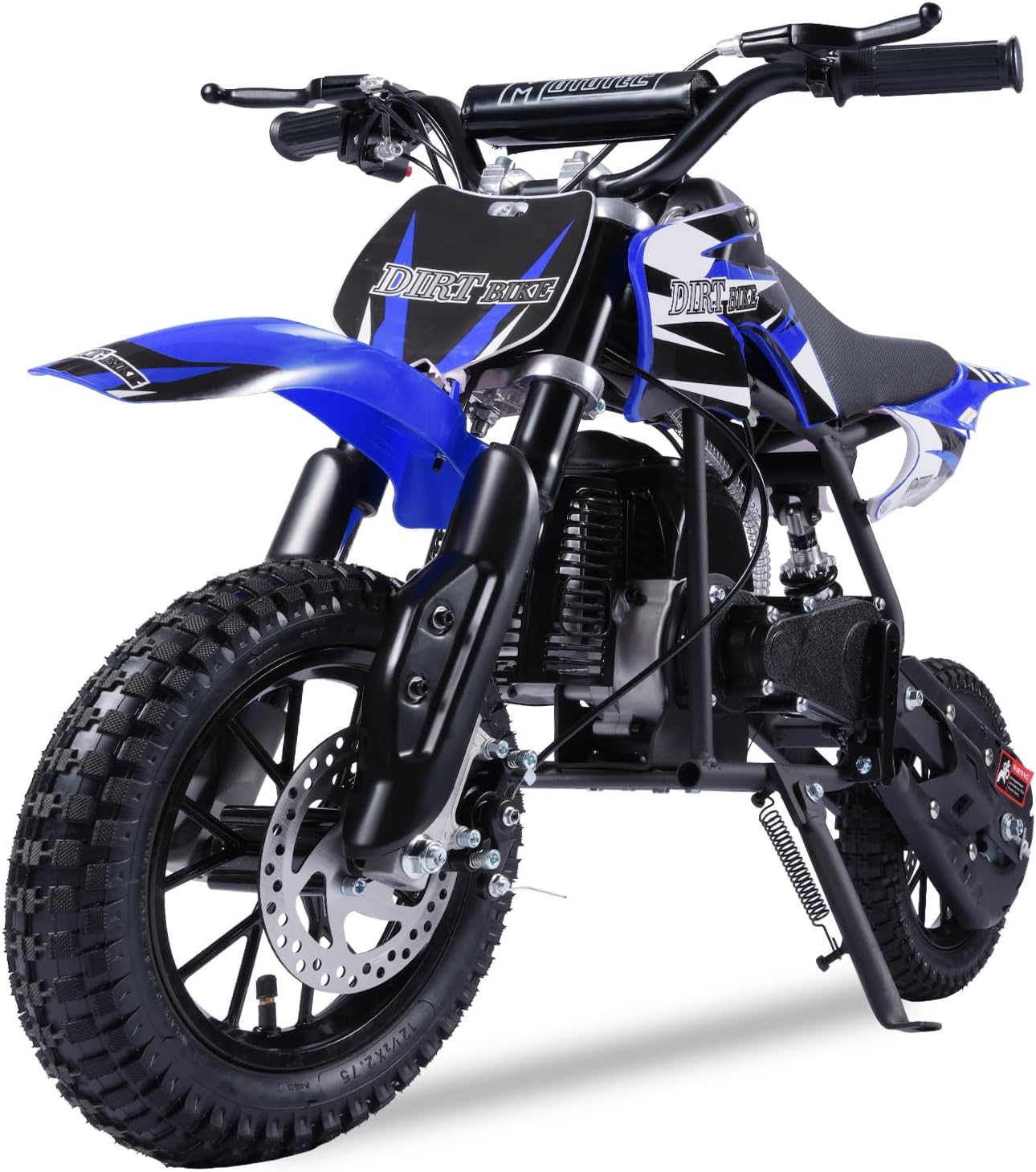 TOXOZERS Alien001 Mini Dirt Bike, 50CC 2-Stroke Kids Dirt Bike, EPA Approved Gas Powered with Front Fork and Rear Mono Shock, Up to 25 Mph, Weight Support Up to 130 LBS (Black)