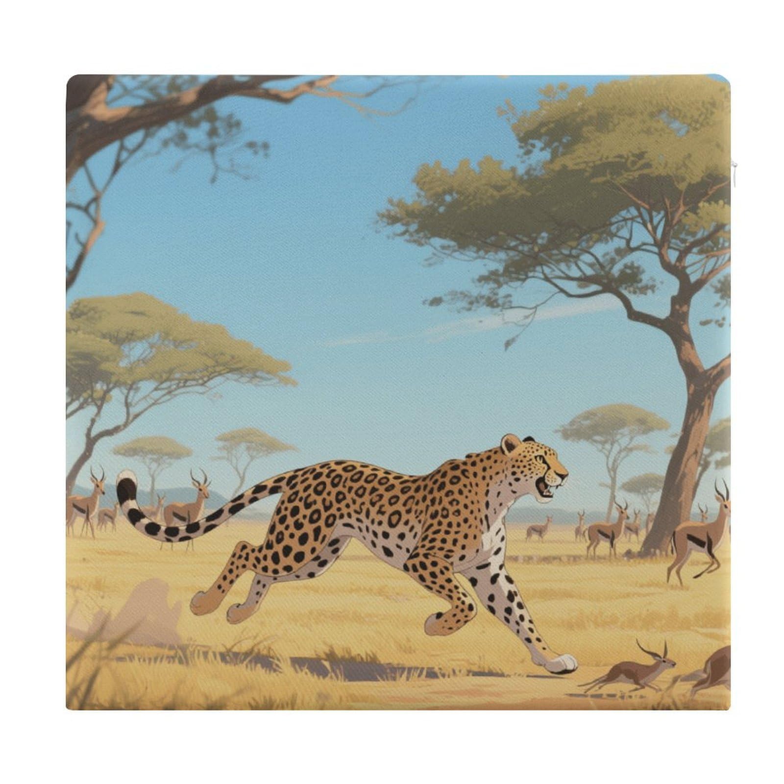 Cojín para silla de exterior cuadrado y mullido con estampado de animales de 38x35 cm
